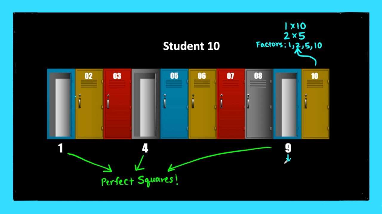 100 locker problem answer