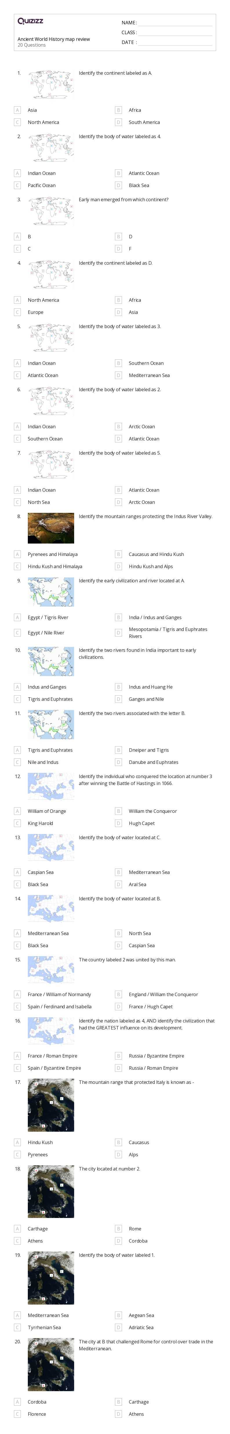 10th grade world history final exam answers