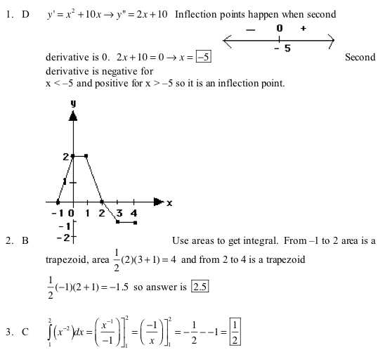 1988 ap calculus ab multiple choice answers