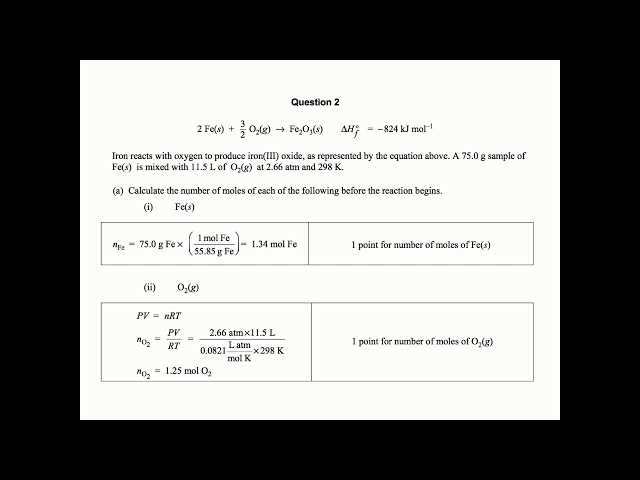 2004 ap chemistry free response answers form b