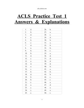 2015 acls exam answers