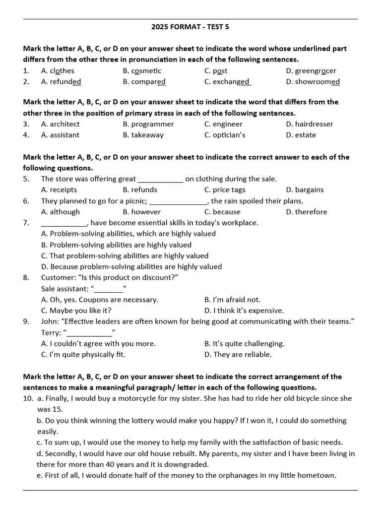 2025 practice exam 1 mcq ap lang with answers