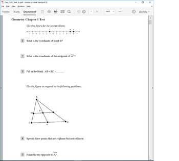 geometry semester 1 practice exam answers