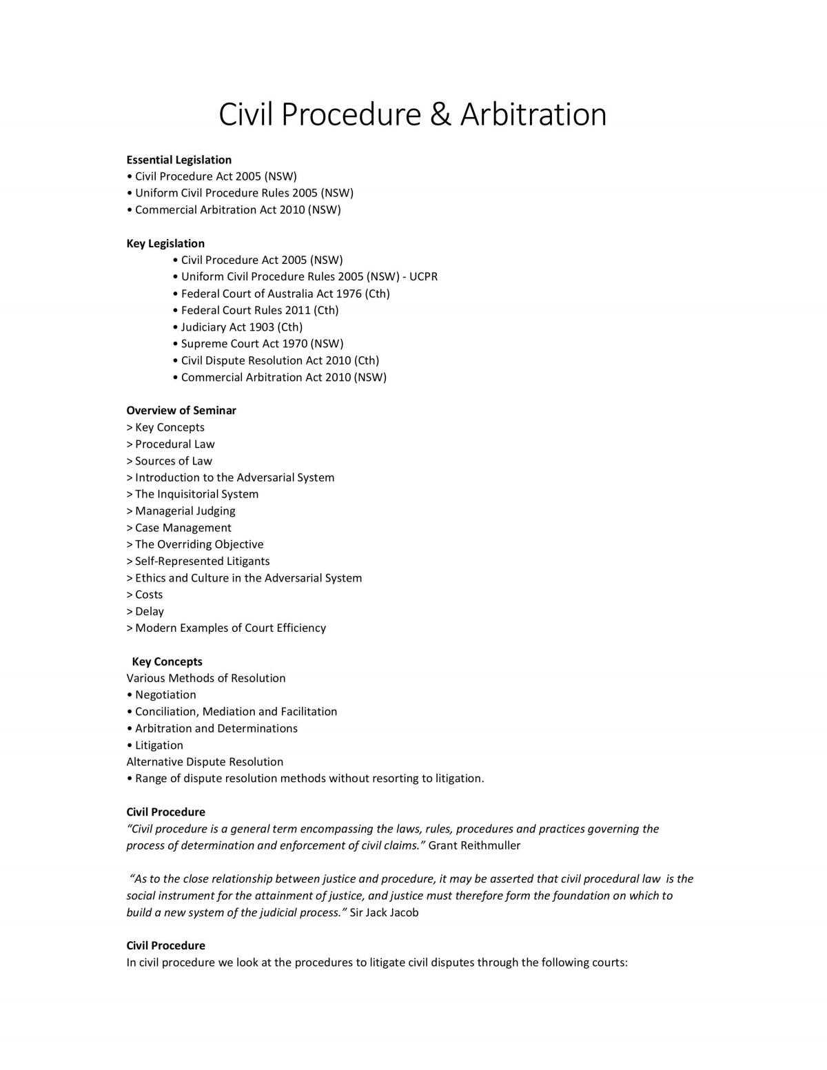 civil procedure final exam model answer