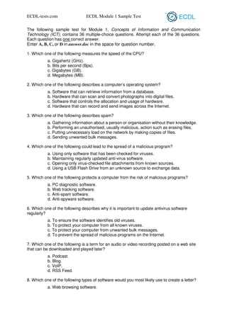 module 1 exam answers ssd1