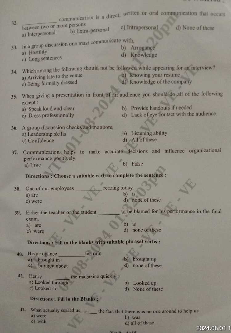 interpersonal communication final exam answers