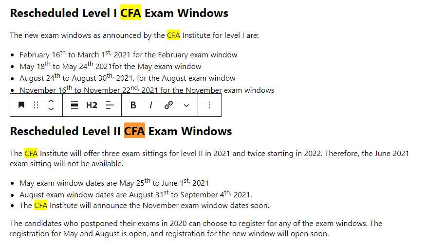 cfa exam registration fee