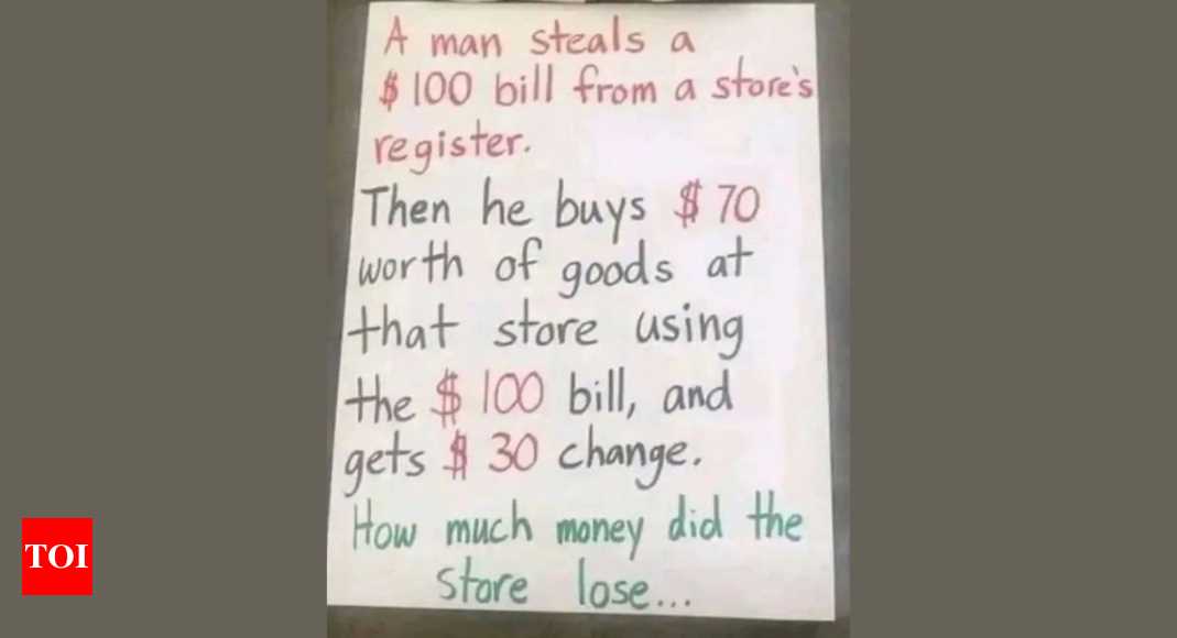 a guy walks into a store and steals $100 riddle answer