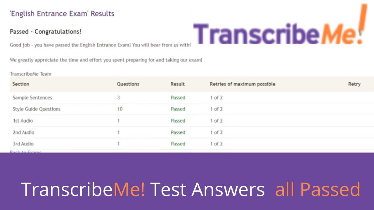 transcribeme exam part 1