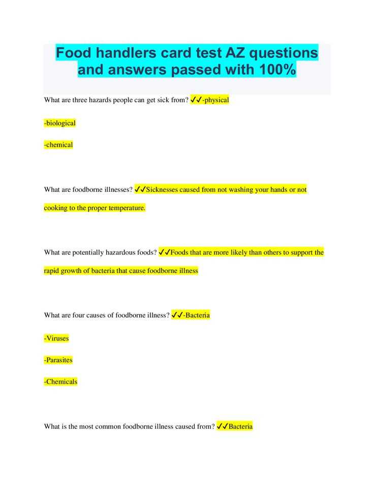 state food safety final exam answers