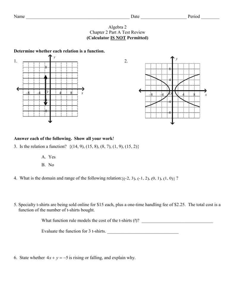 algebra 2 chapter 2 test review answers