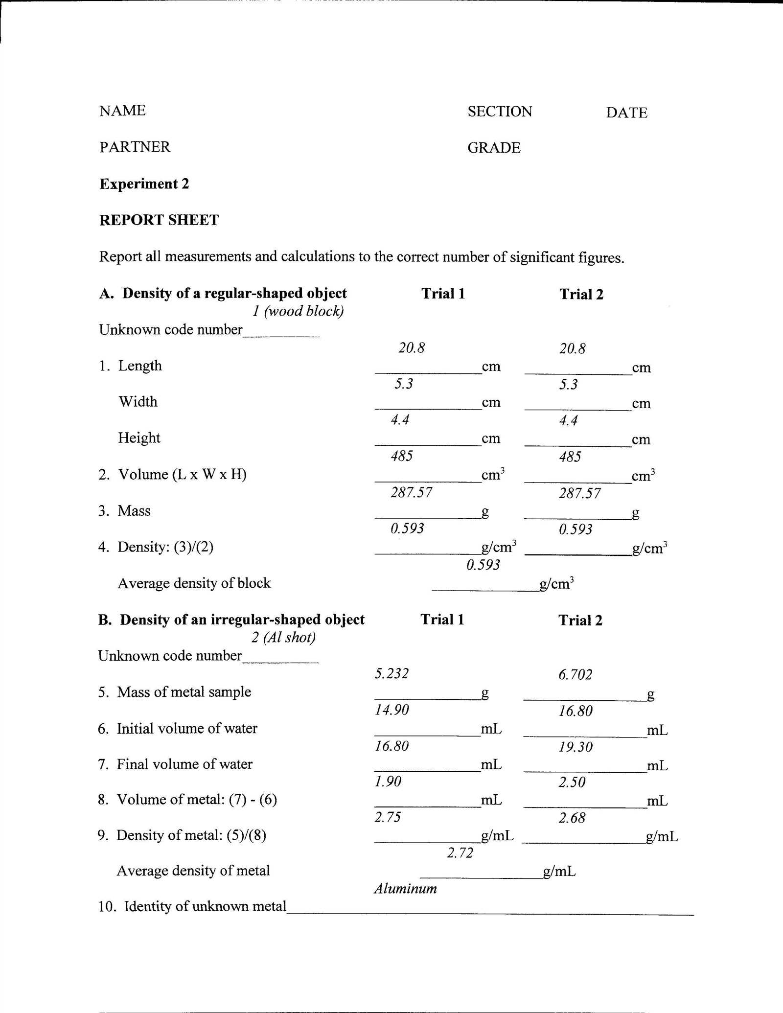 chemistry laboratory manual answer key