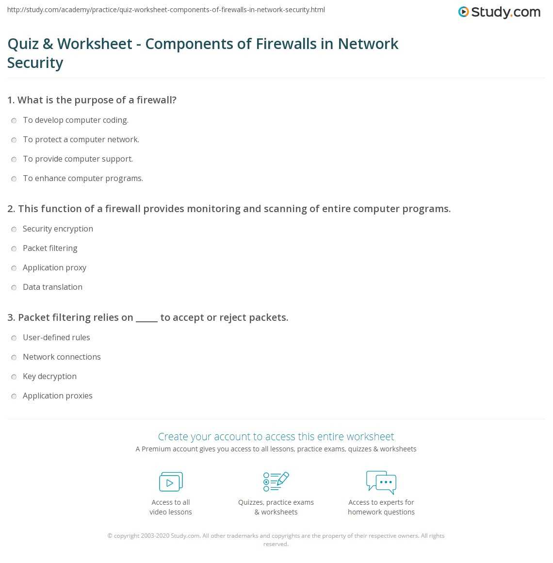 firewall exam questions and answers