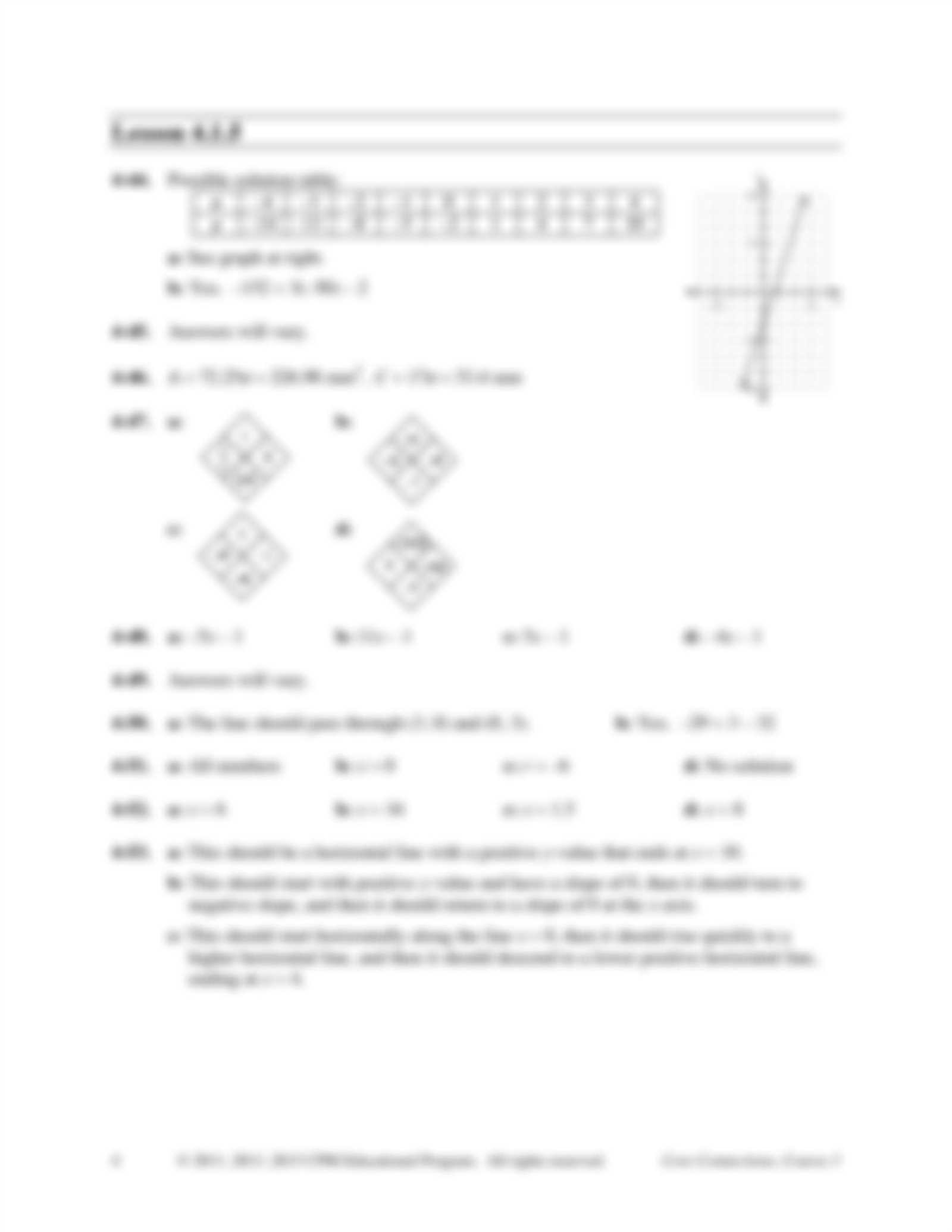 core connections course 3 chapter 9 answer key