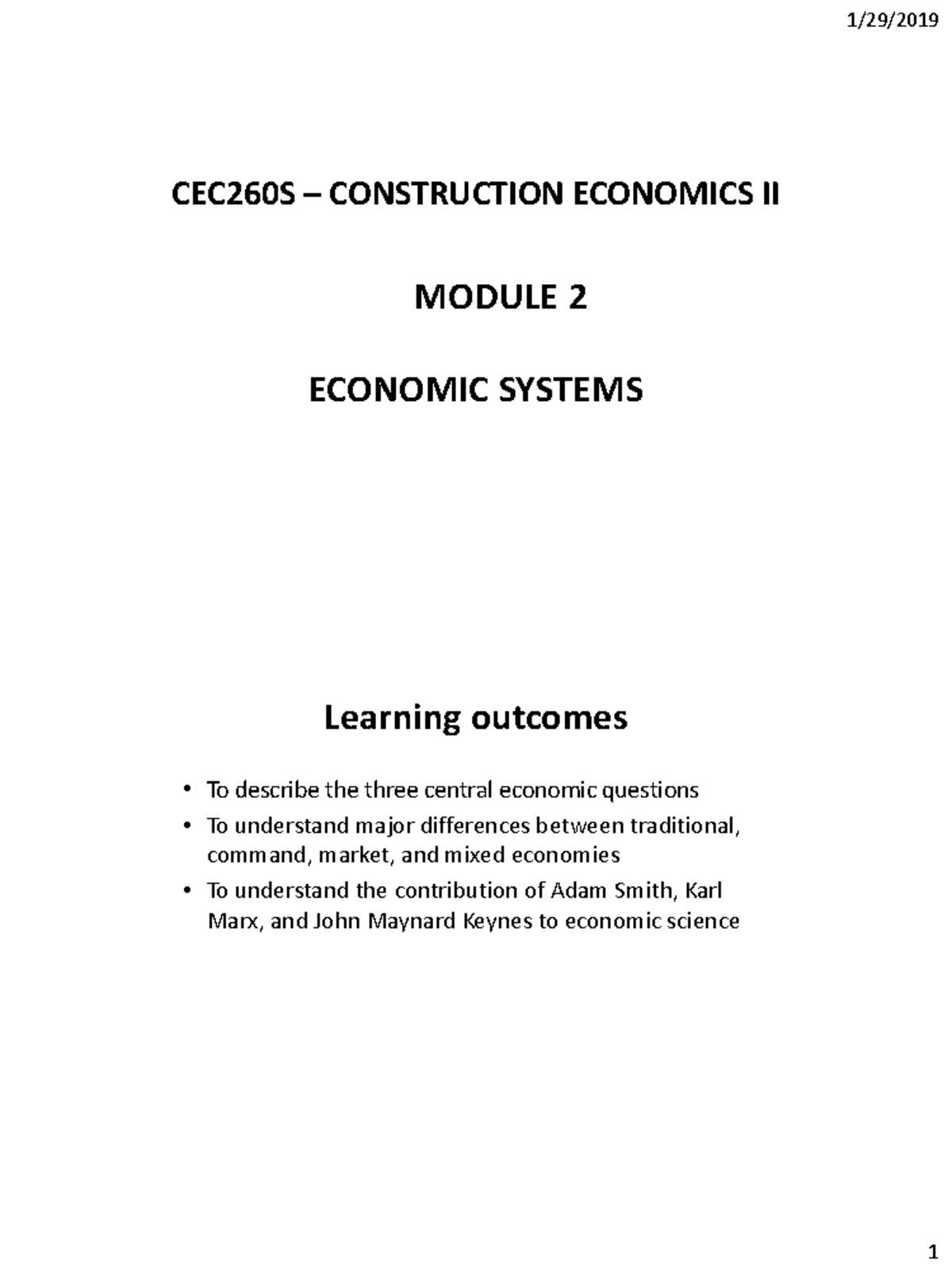 economics module 2 exam answers