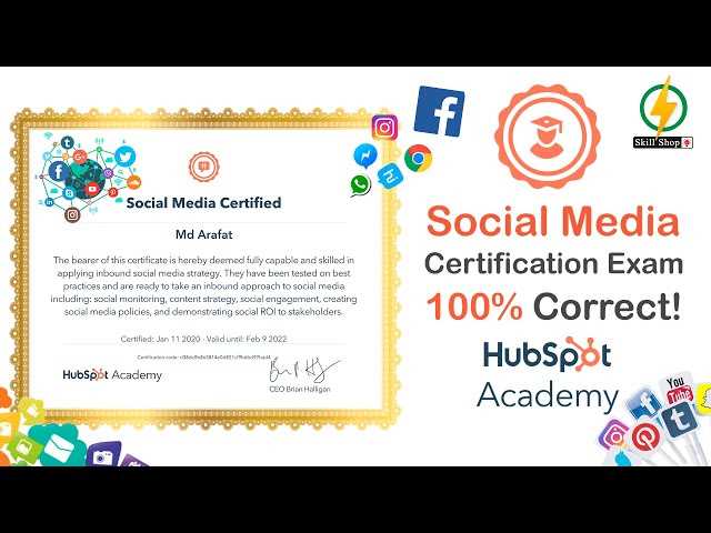 hubspot social media certification exam answers 2025