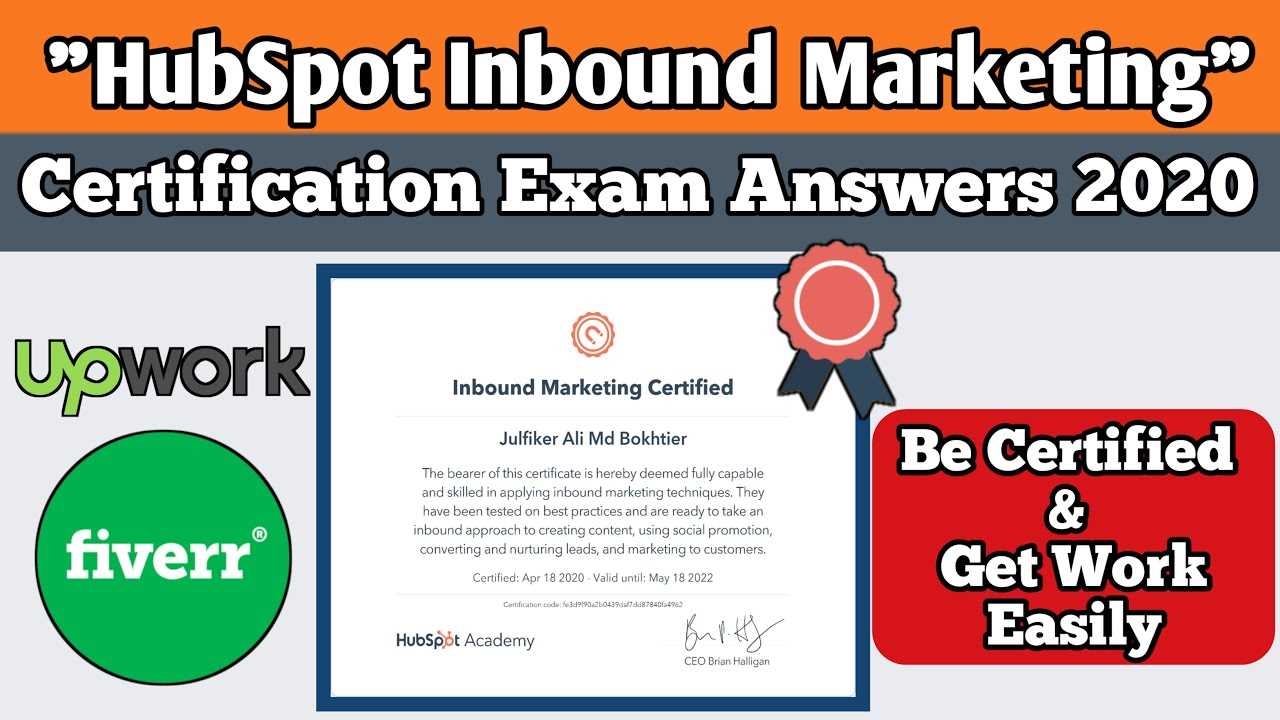 hubspot inbound exam answers