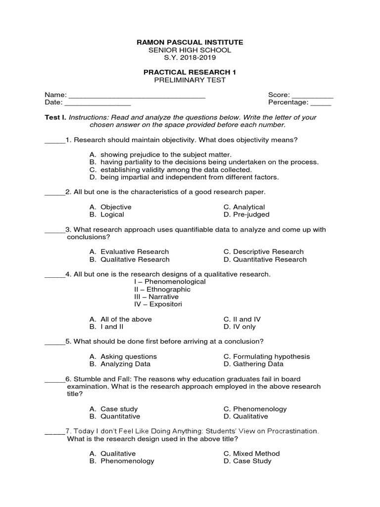 qualitative research exam questions and answers