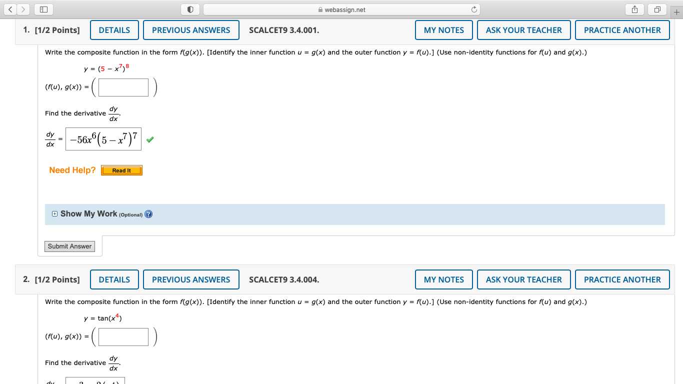 webassign calculus 3 answer key