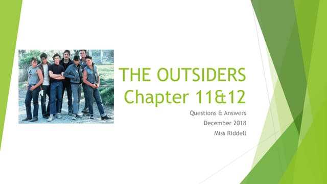 the outsiders chapter questions and answers