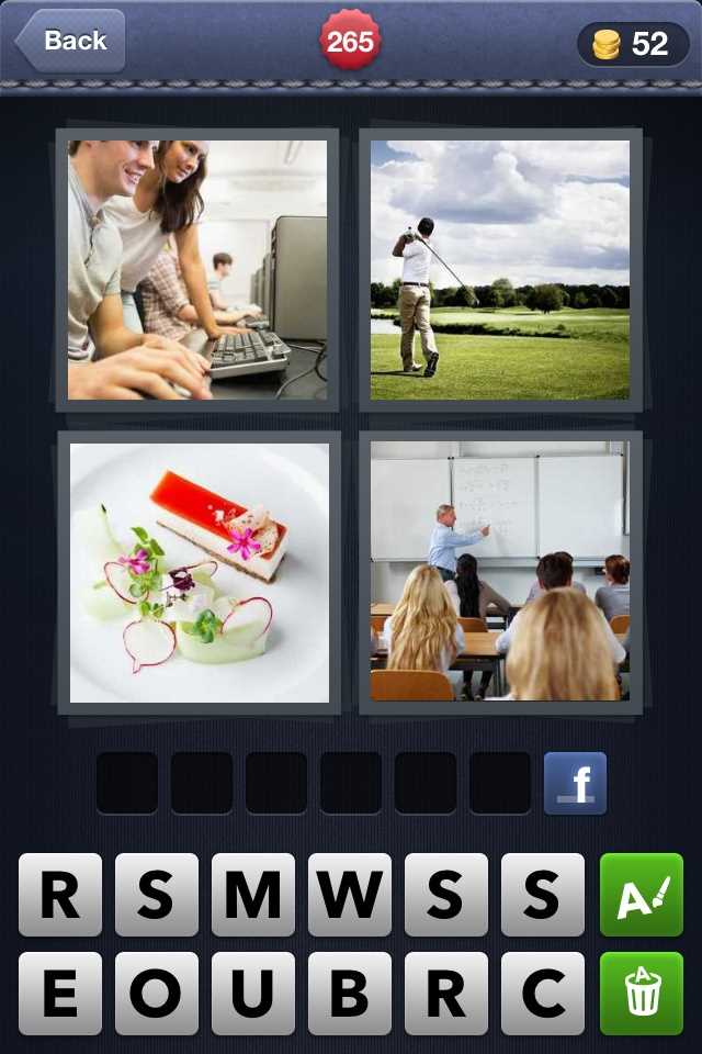 4 pics 1 word answer sheet