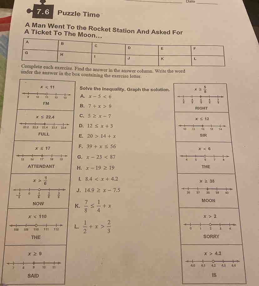 5.2 puzzle time answer key