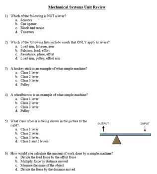 8th grade science semester exam review