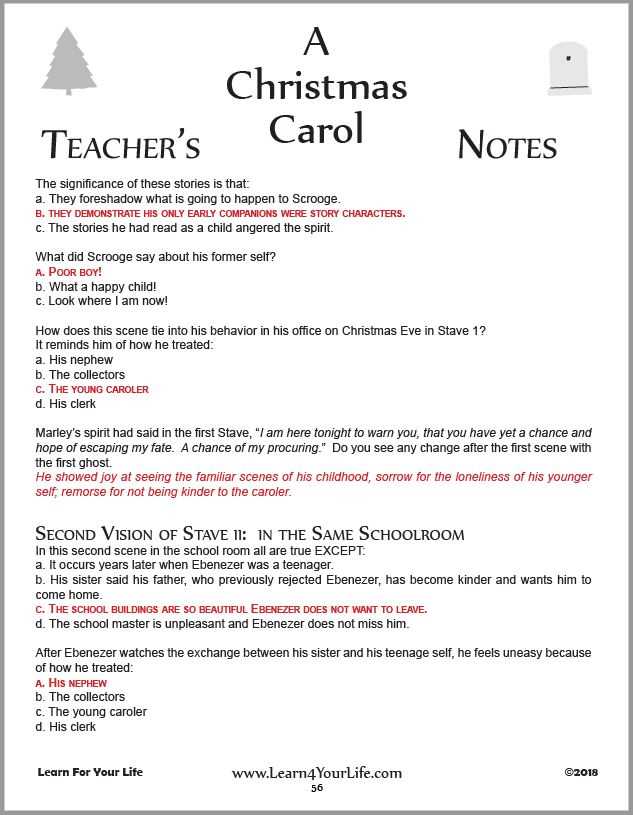 a christmas carol study guide questions and answers