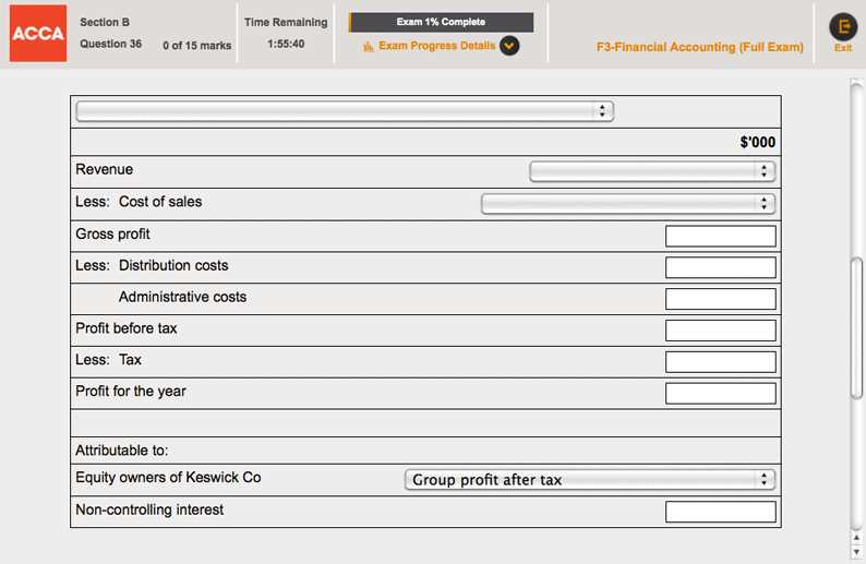 acca f3 mock exam with answers