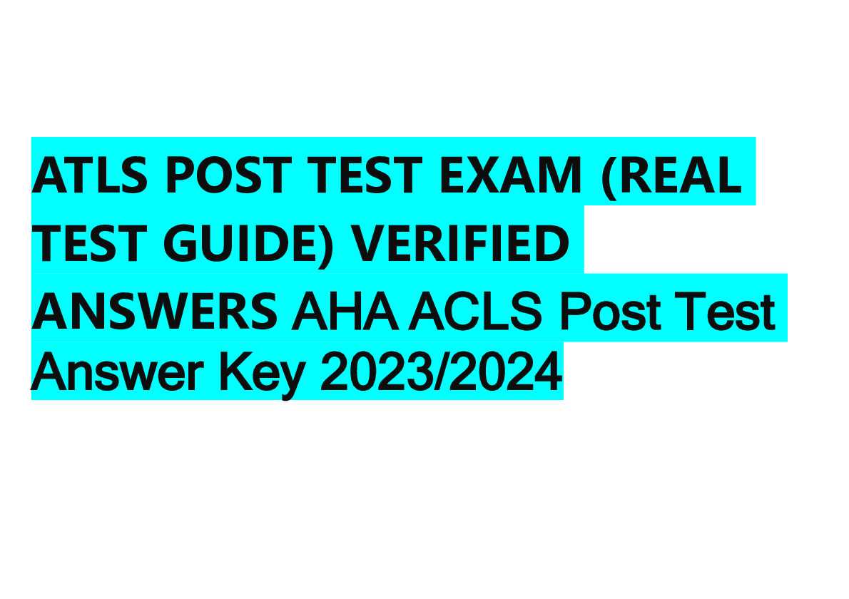 acls exam a answer key