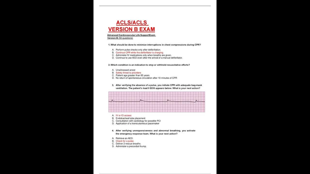 acls final exam answers