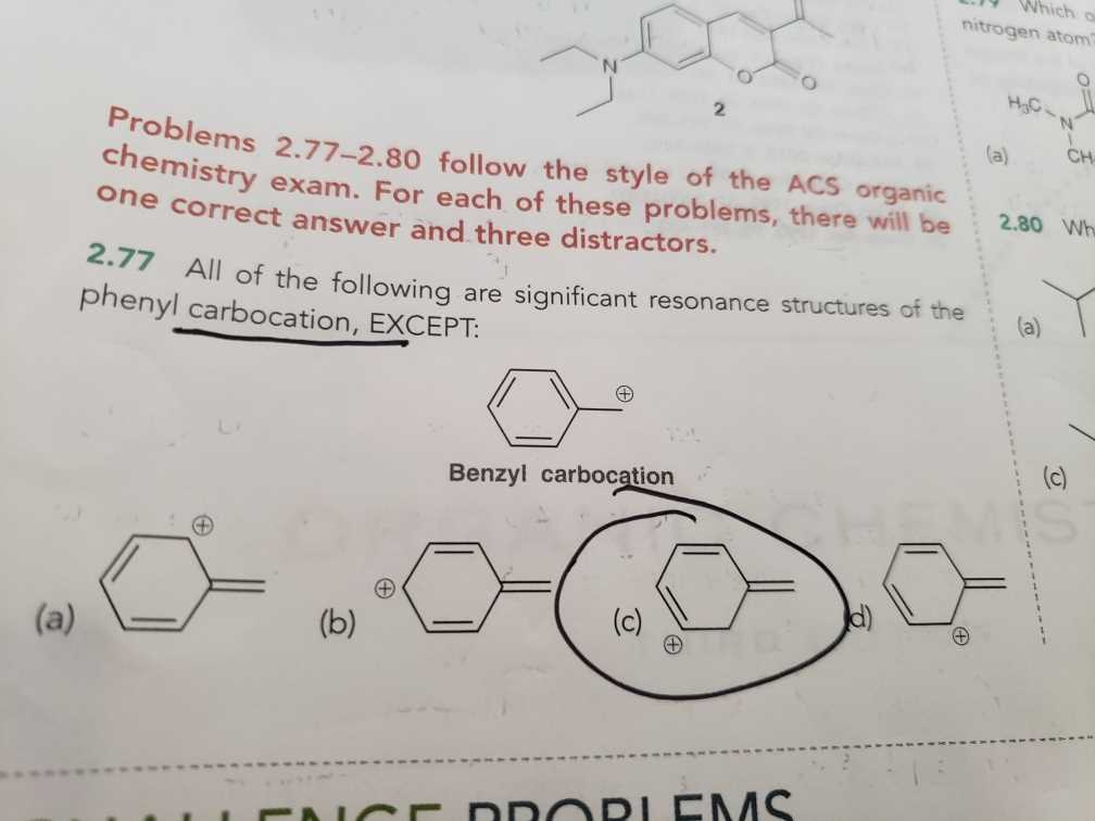 acs organic chemistry exam answer key