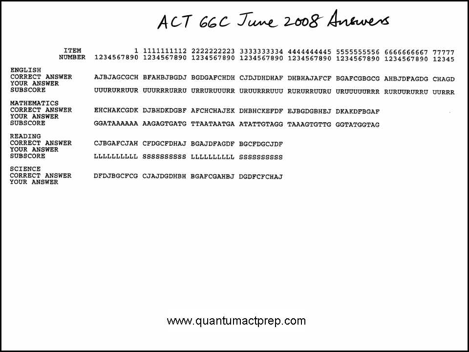 act form 0661c answers