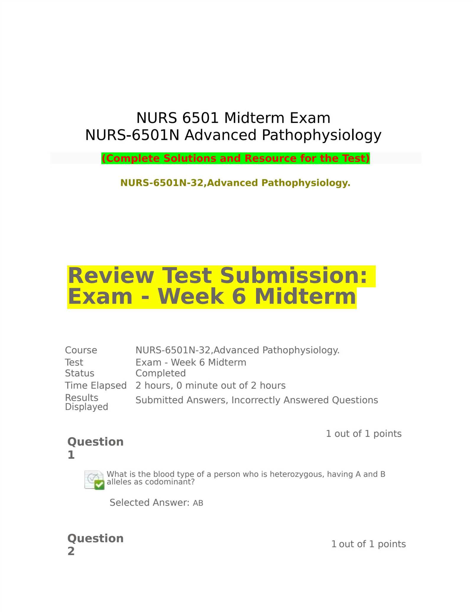 advanced pathophysiology final exam questions and answers