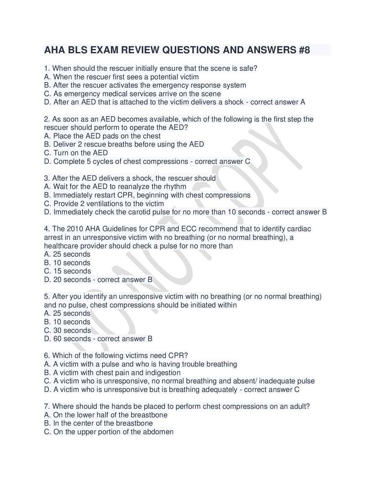 aha heartcode acls exam answers