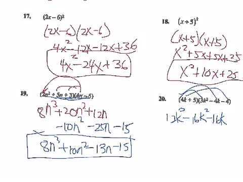 algebra 1 chapter 8 review answers