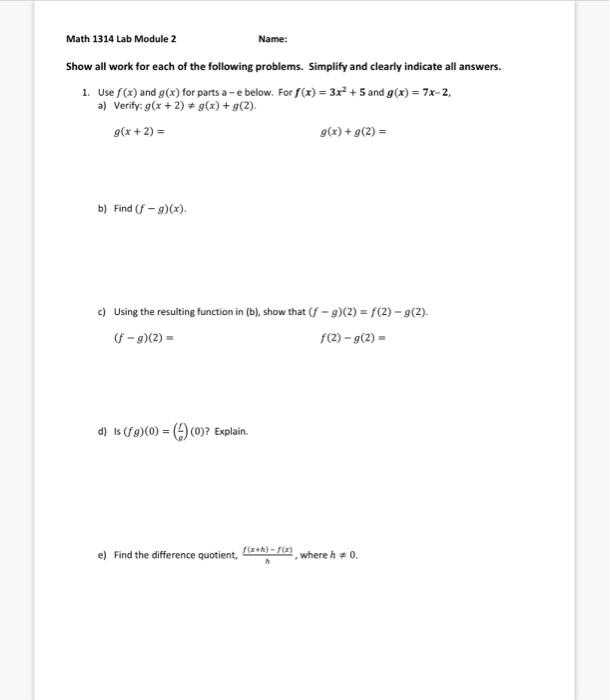 algebra 1 module 2 answers