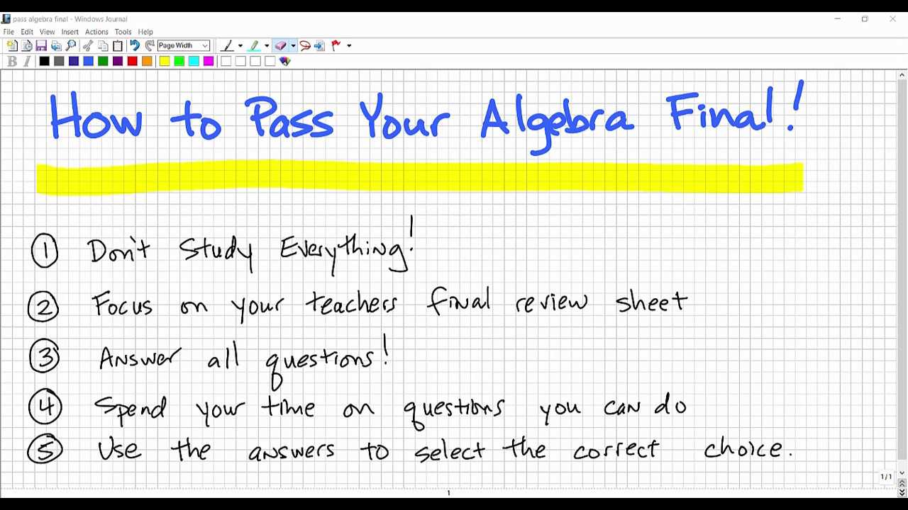 algebra 1 quarter 3 exam answers