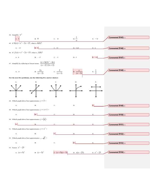 algebra 2 final exam answer key 2025