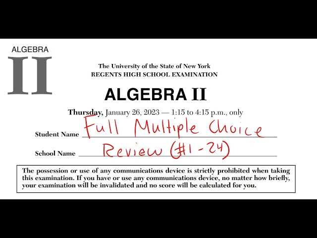 algebra 2 regents june 2025 answers