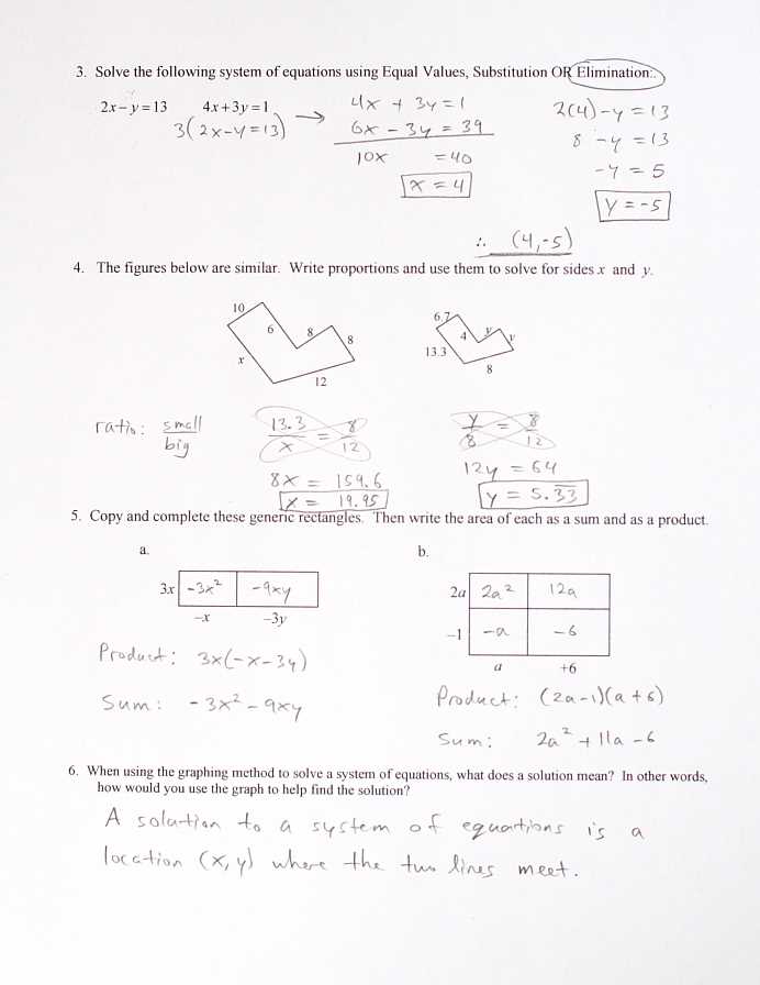 algebra chapter 6 test answers