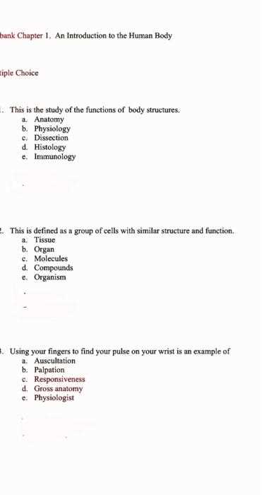 an introduction to anatomy and physiology chapter 1 answers