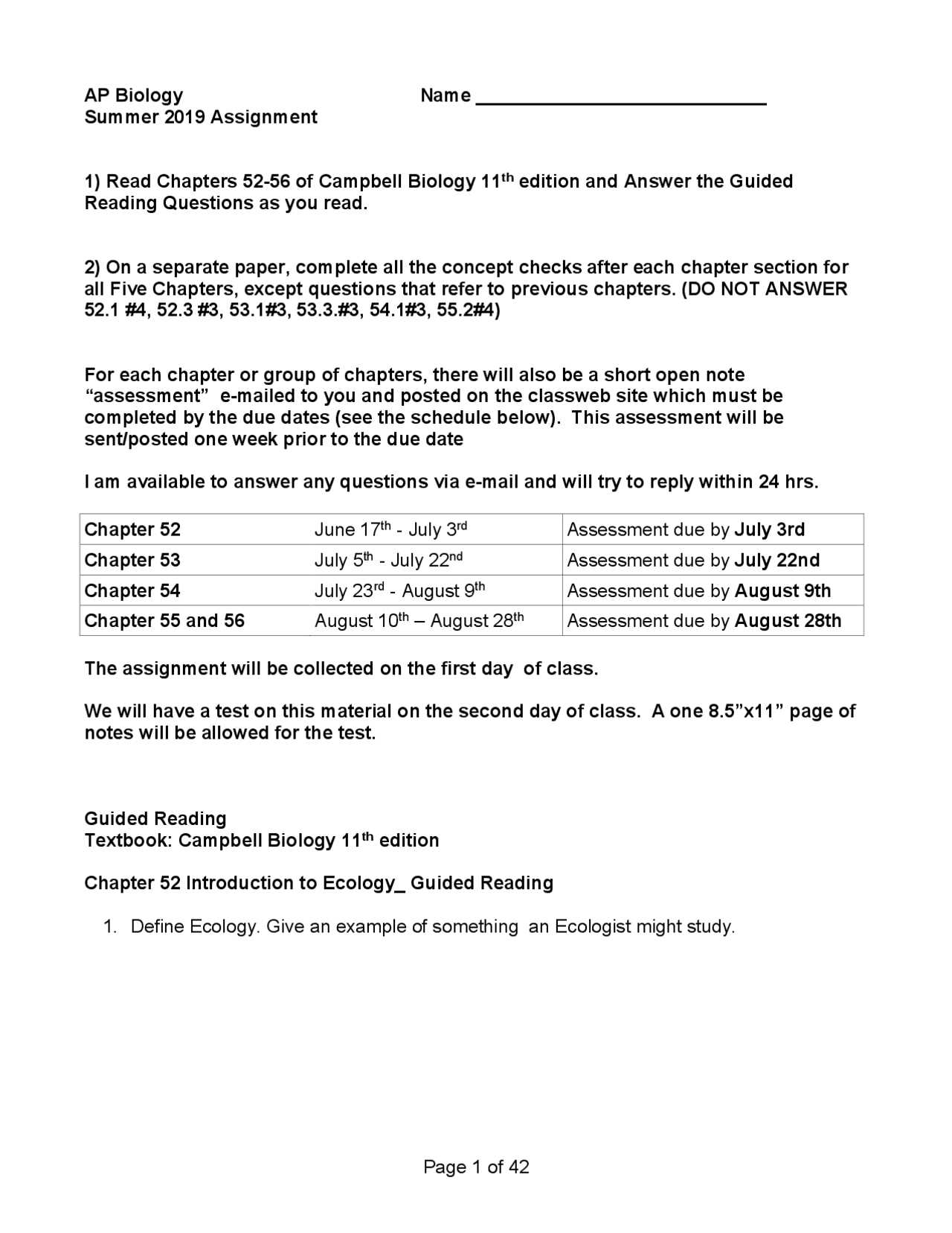 ap biology chapter 55 reading guide answers