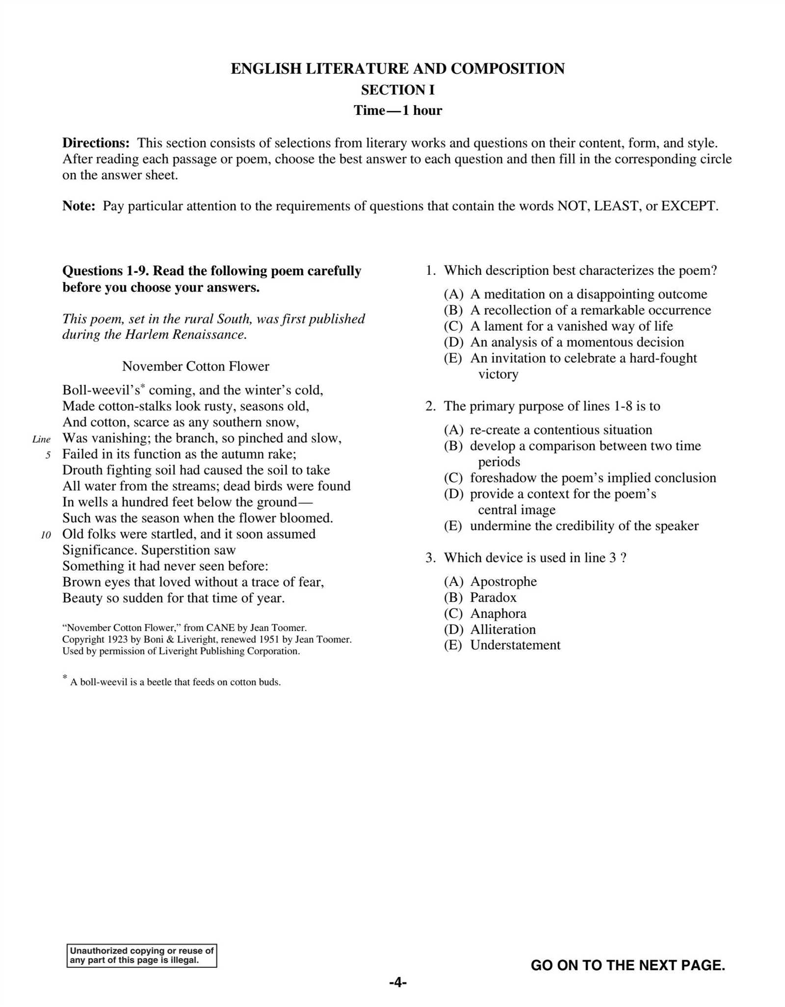 ap english literature and composition practice exam answer key