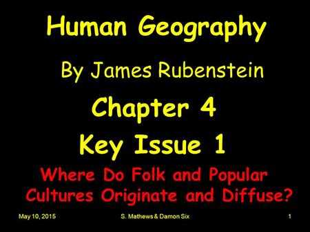 ap human geography chapter 3 key issue 1 answers