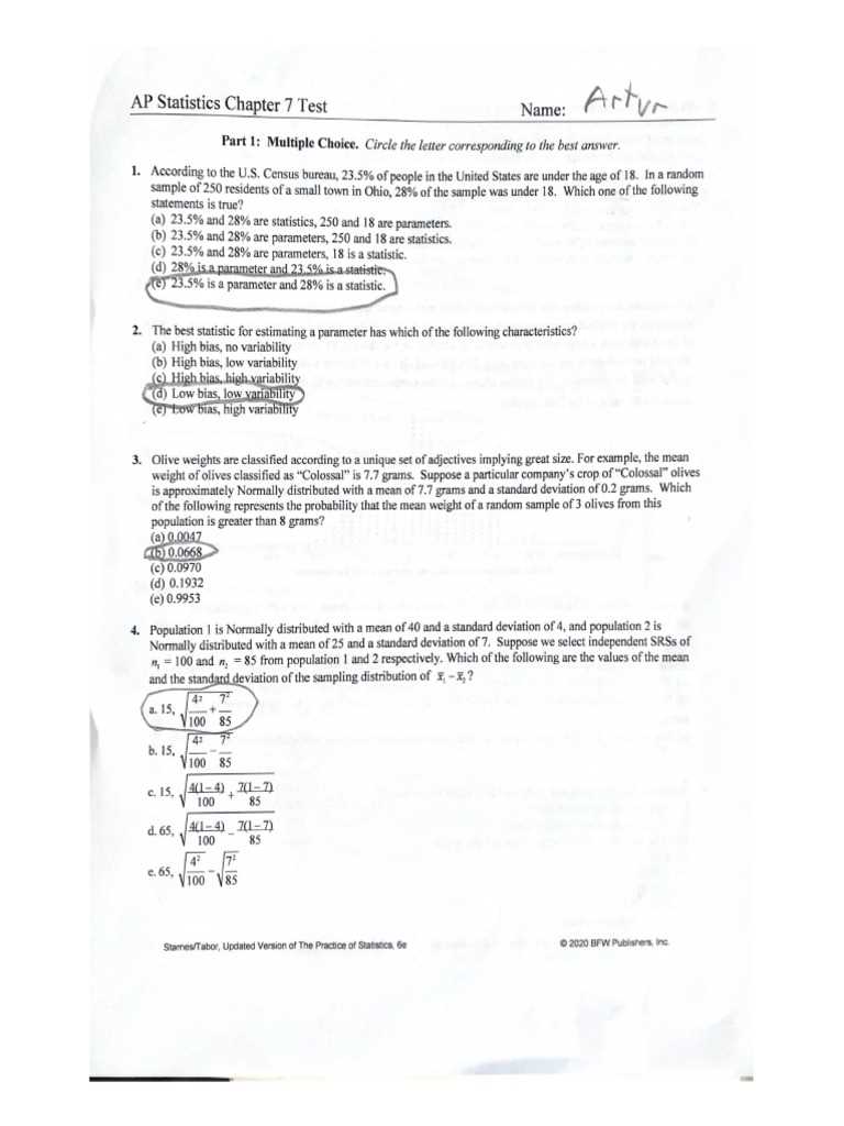 ap stats 2025 practice exam answers