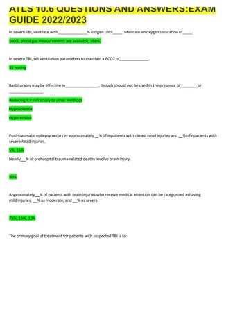 atls exam answers