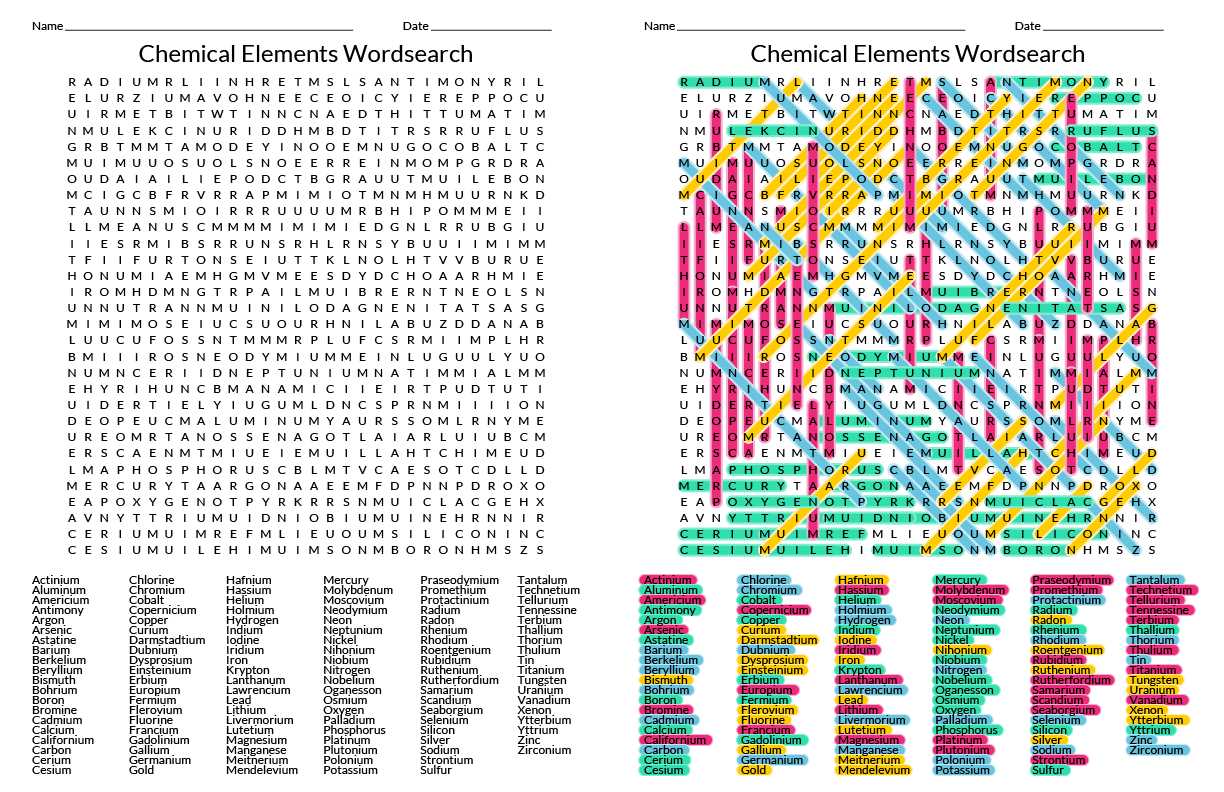 atoms word search puzzle answers