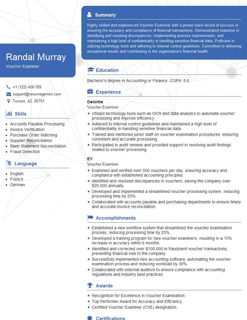 bank examiner resume