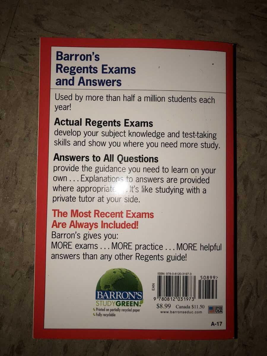 barrons regents exams and answers biology